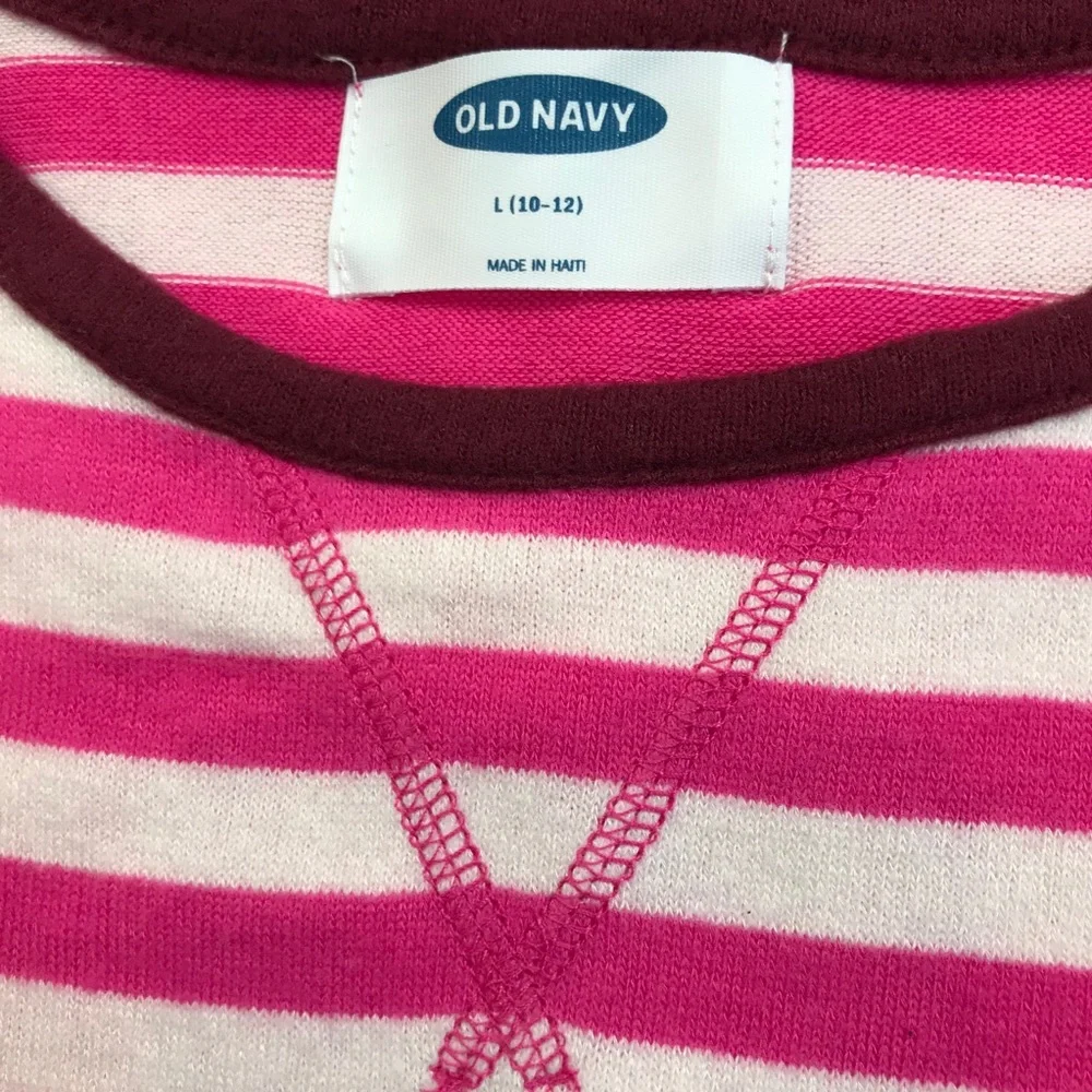 Old Navy‎ Pink Stripe Crew Sweater Top